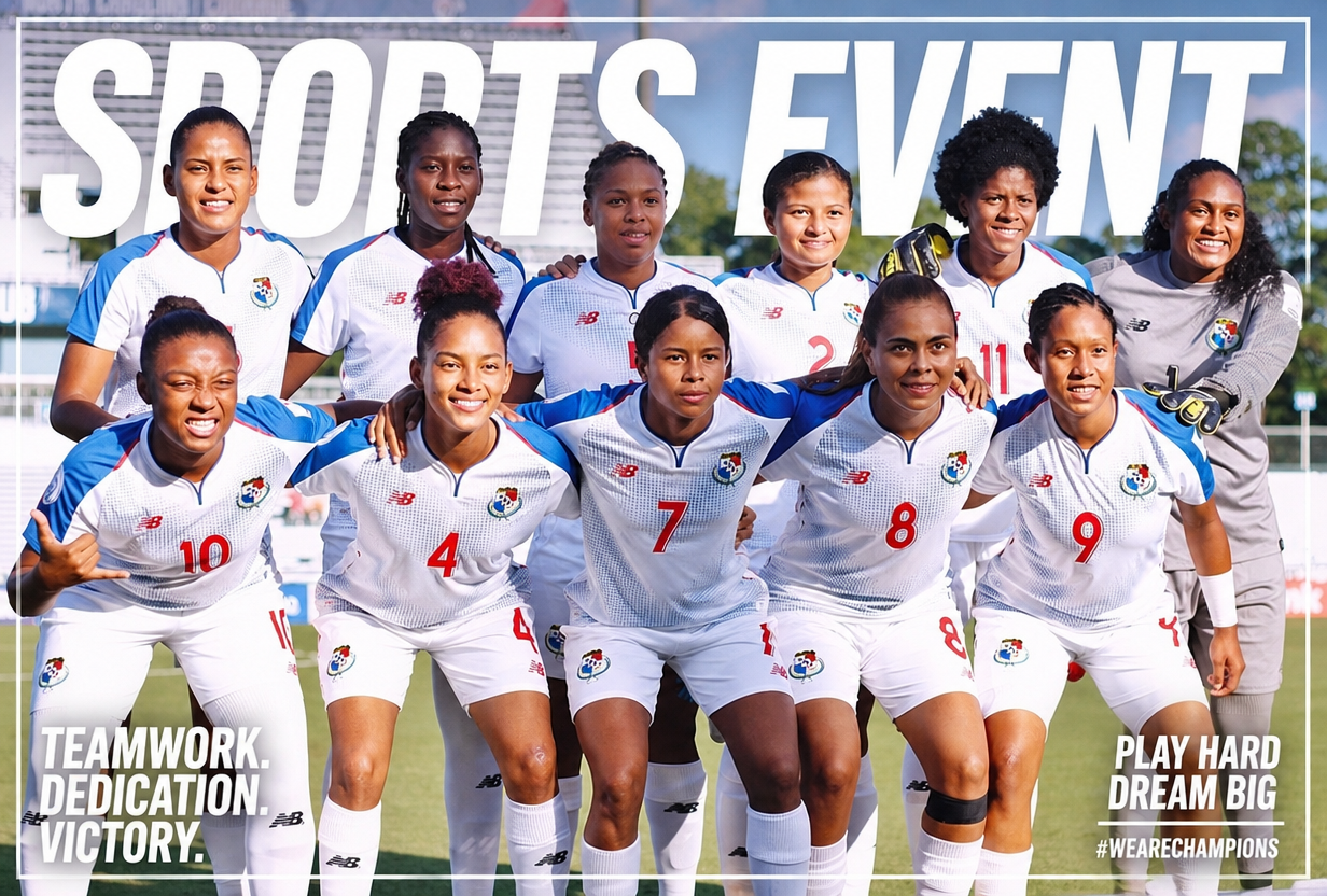Women’s football team in white kit posing for a team photo in a stadium